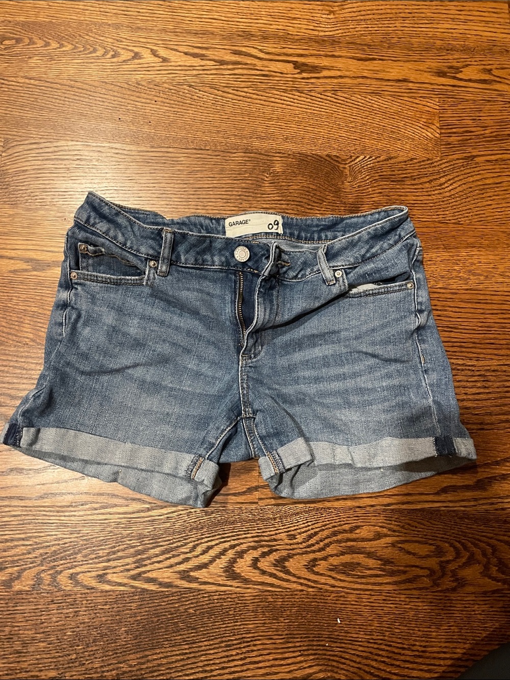 Garage Women's Medium Blue Denim Cuffed Shorts